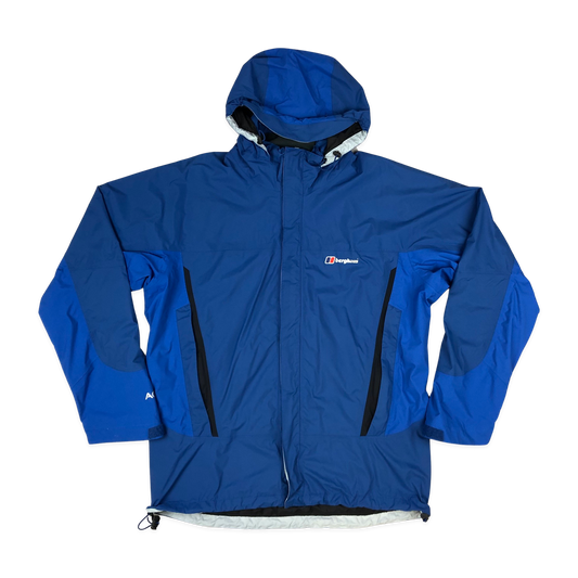 Preloved Berghaus Hooded Blue Raincoat L-XL