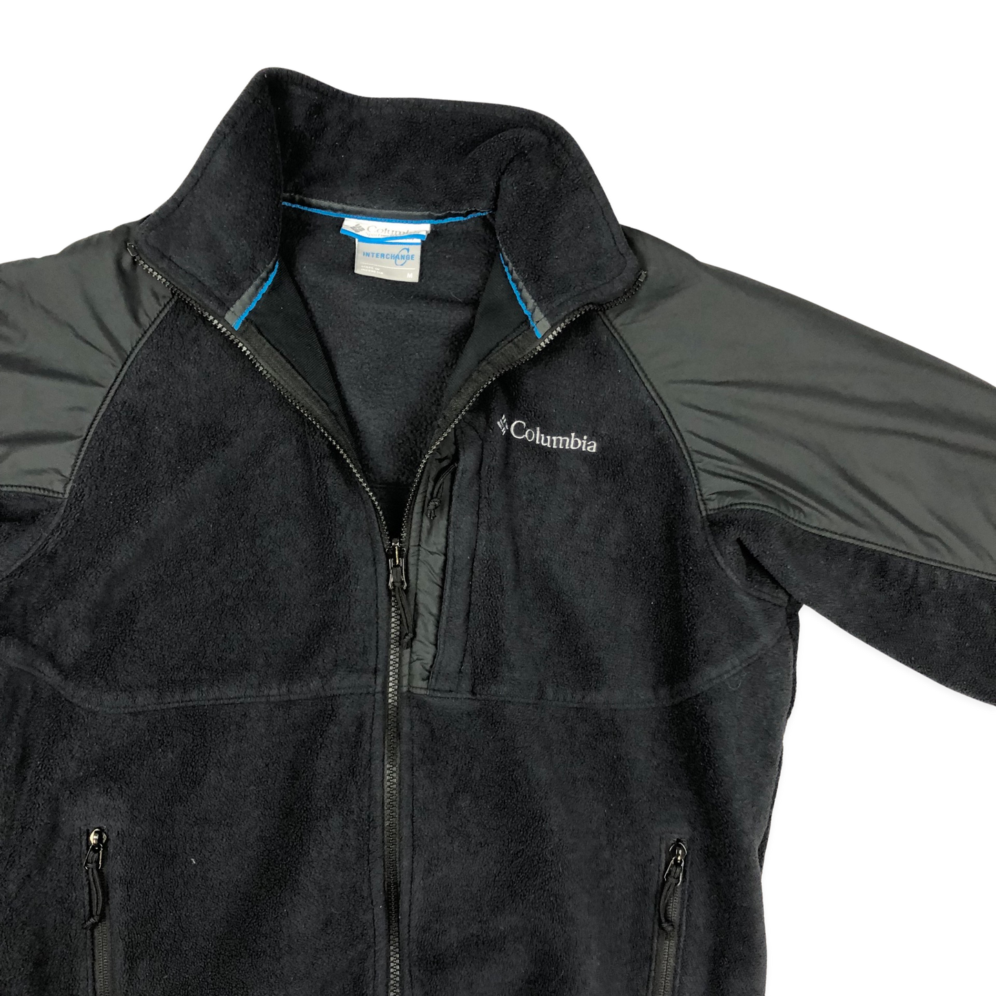 Vintage Columbia Black Zip-up Fleece L