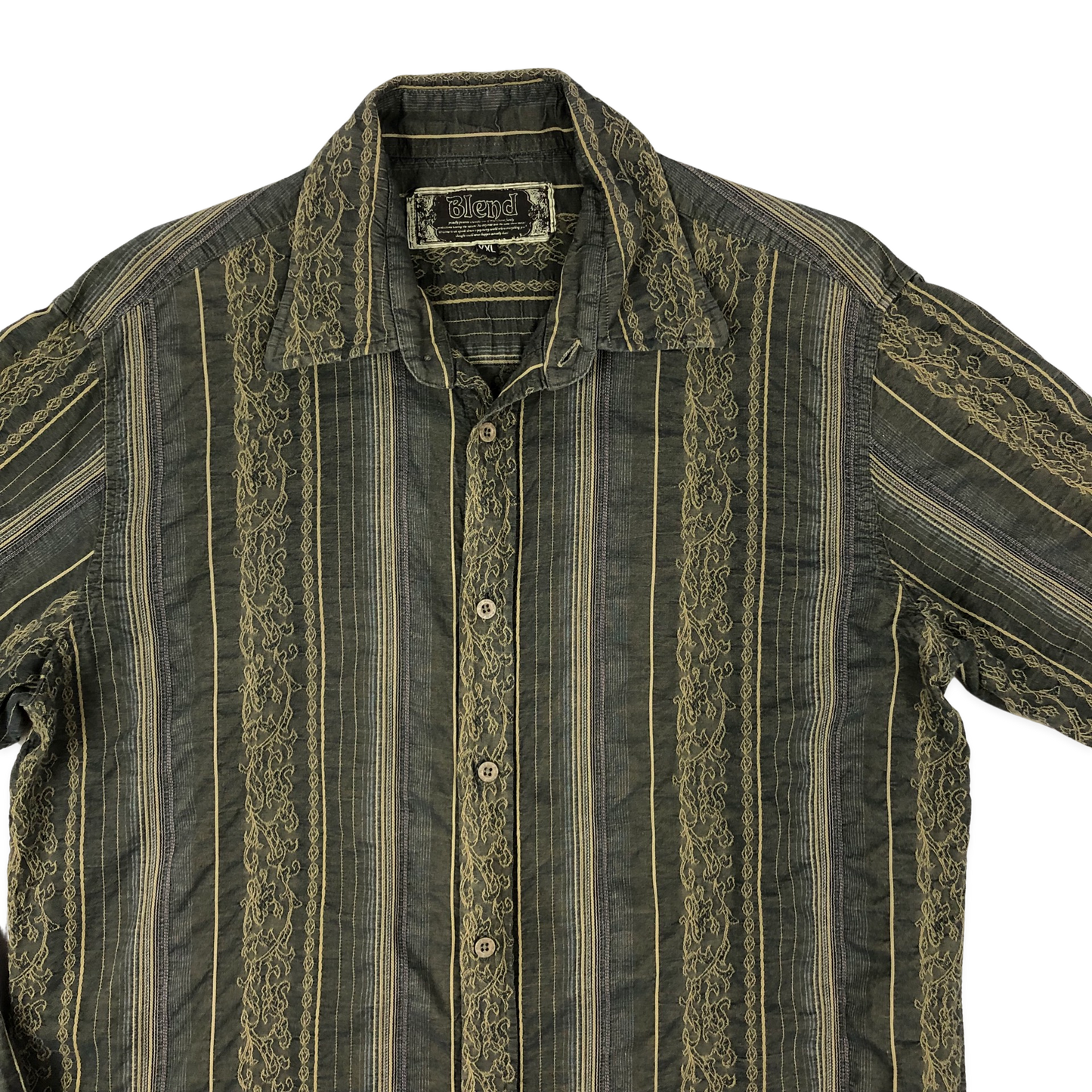 Vintage Y2K Floral Brown Shirt L