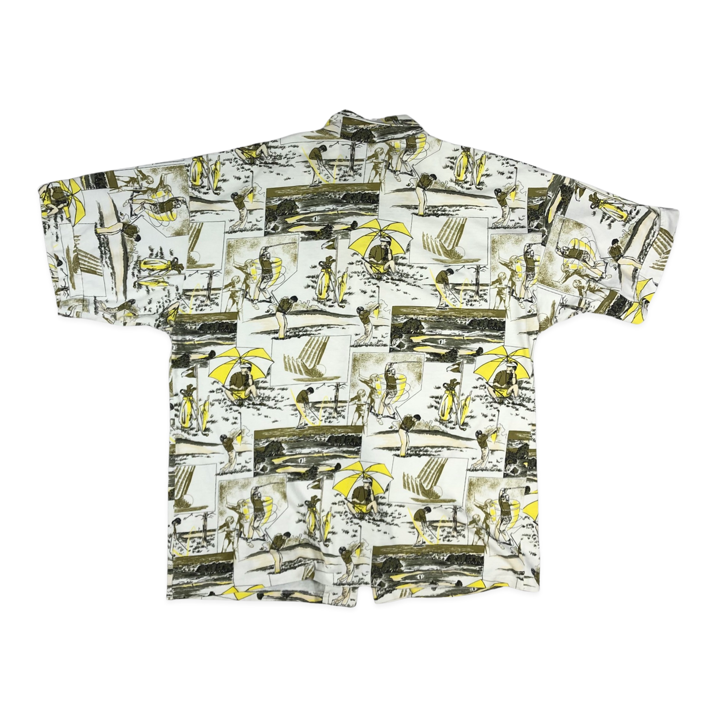 Vintage 70s Golf Print Shirt L