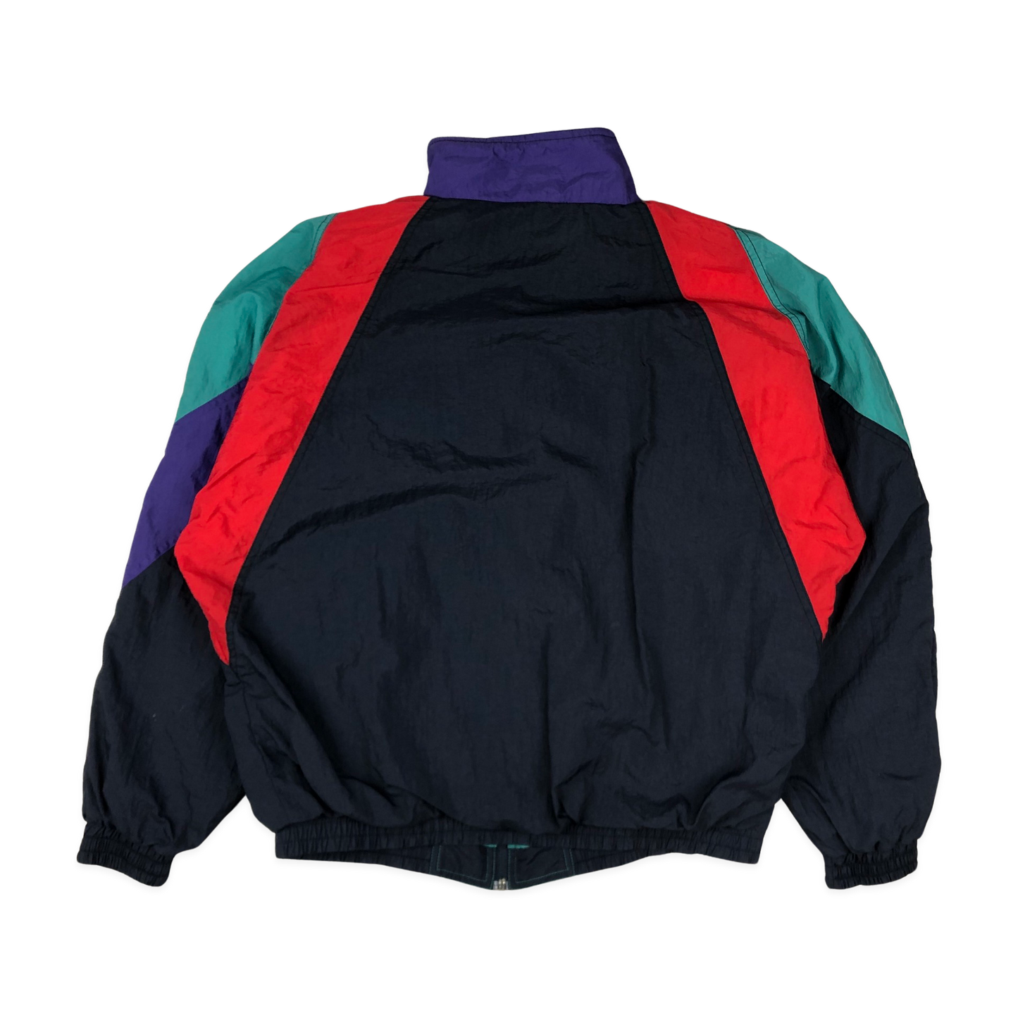 Vintage 90s Puma Black, Teal, Purple, and Red Shell Coat M L XL
