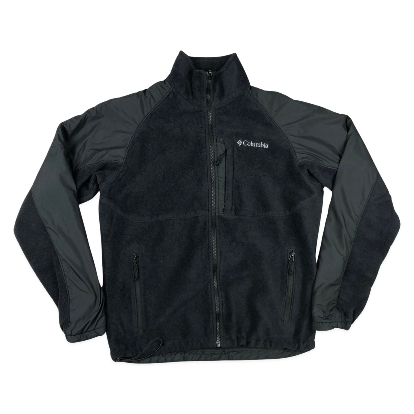 Vintage Columbia Black Zip-up Fleece L