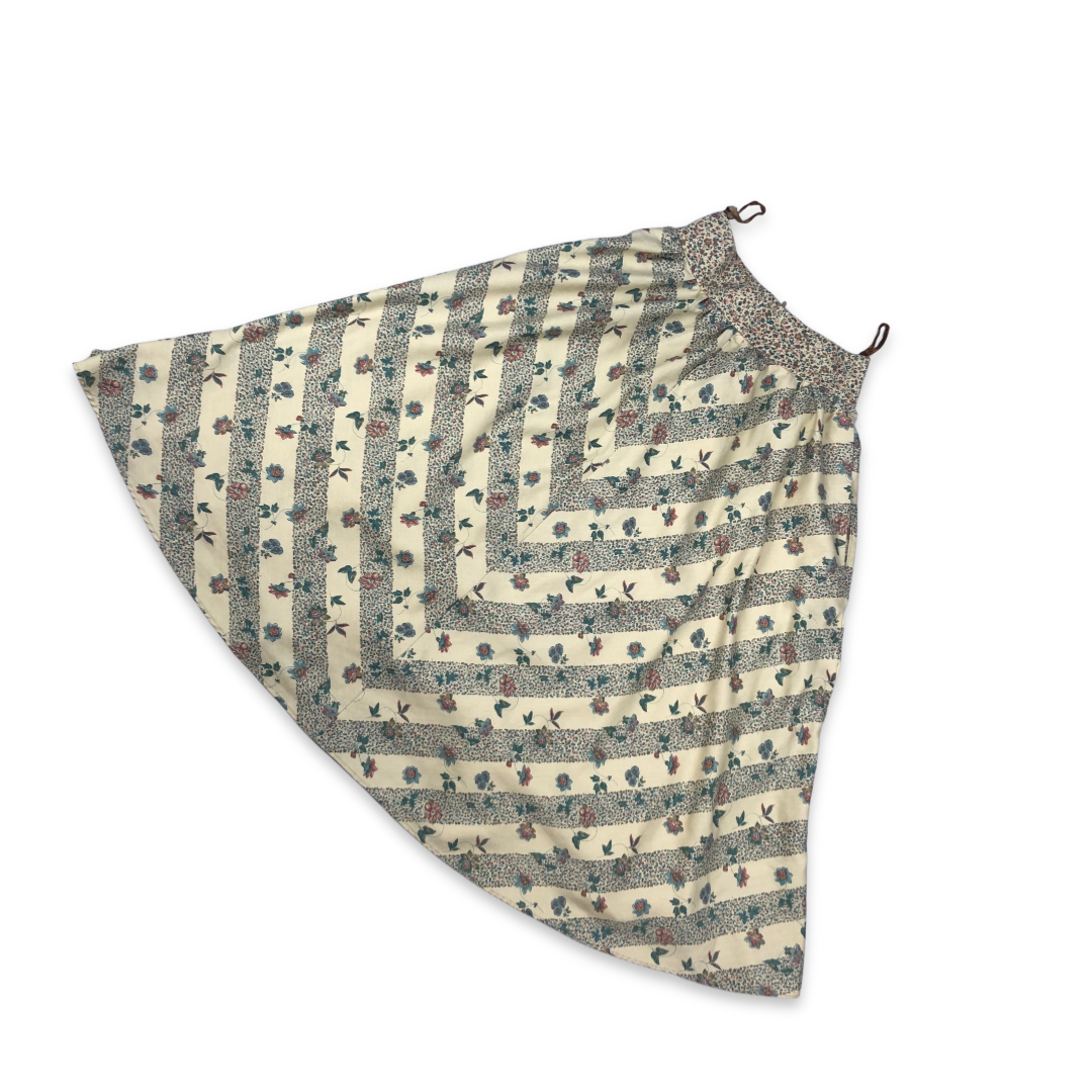 Vintage Floral Print A-Line Midi Skirt 6