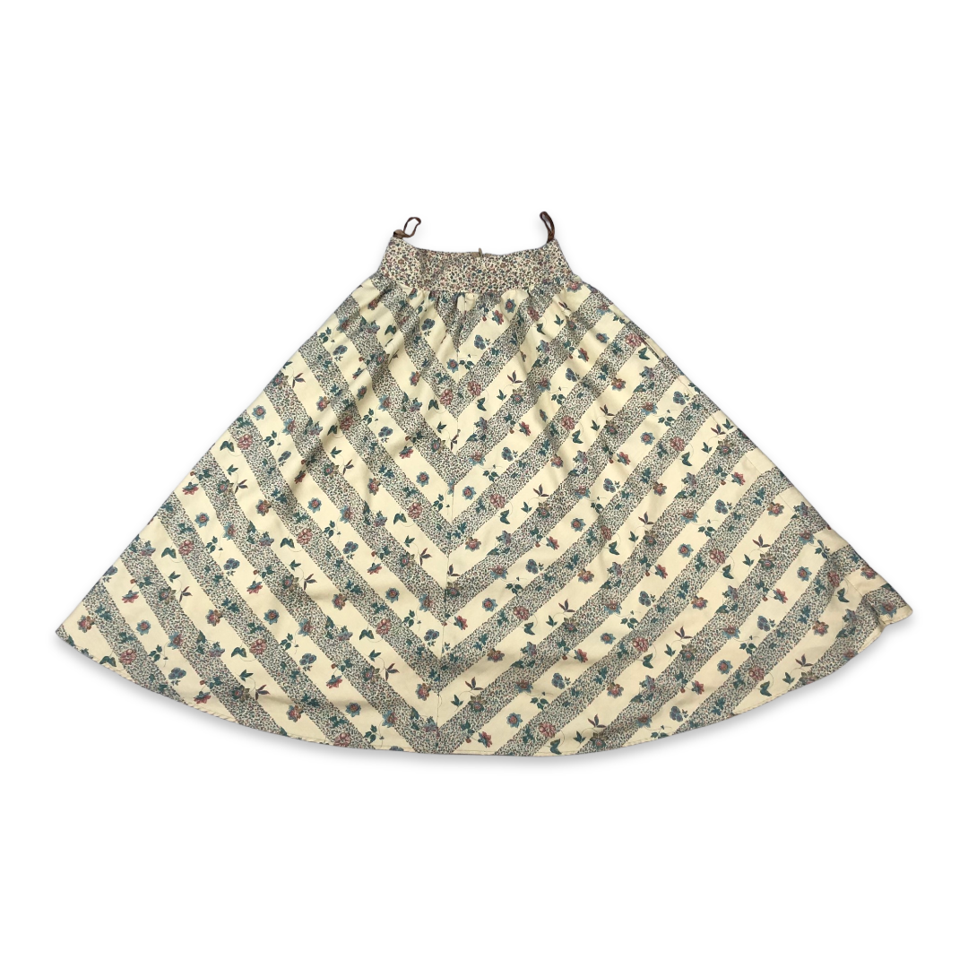 Vintage Floral Print A-Line Midi Skirt 6