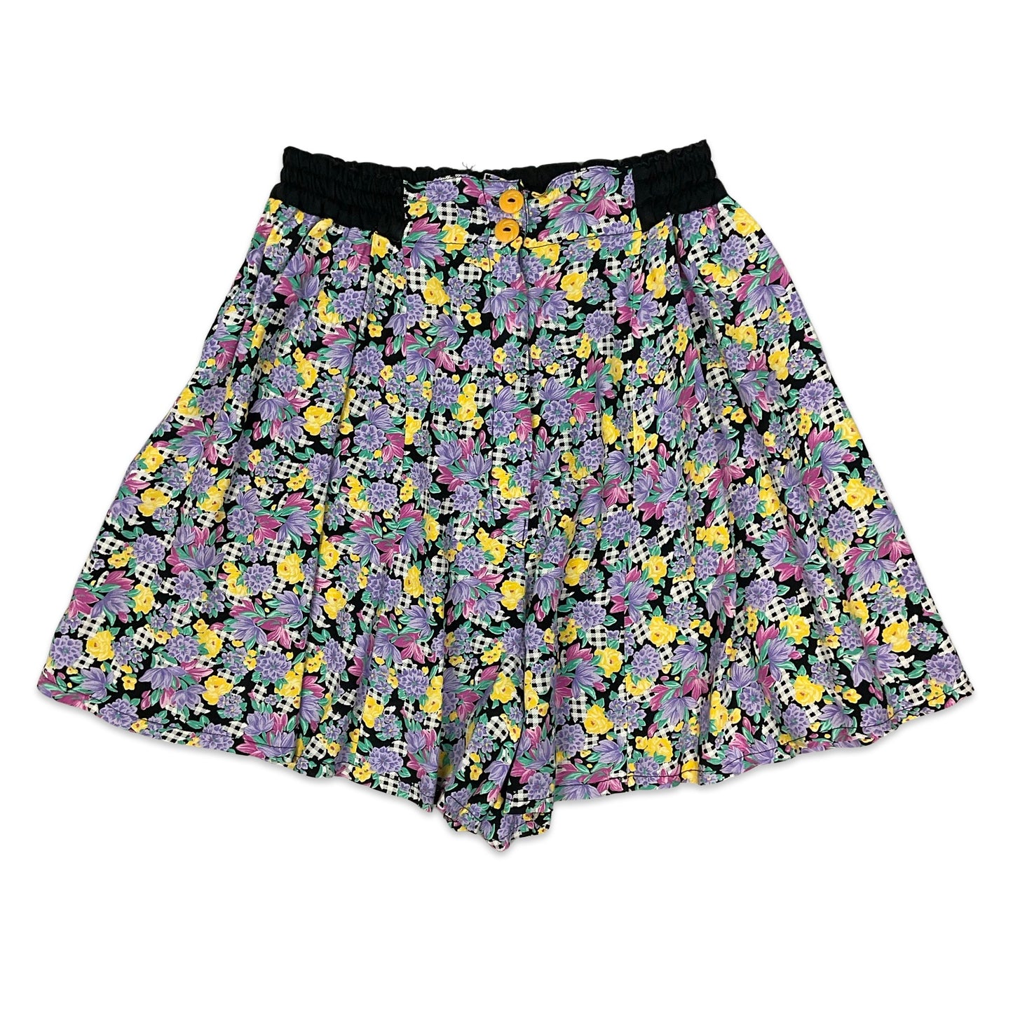 Vintage Purple Floral Shorts 6 8 10