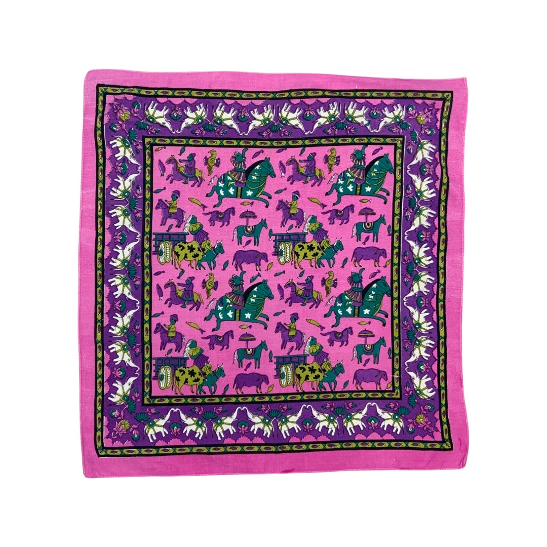 Vintage Boho Folk Art Bandana
