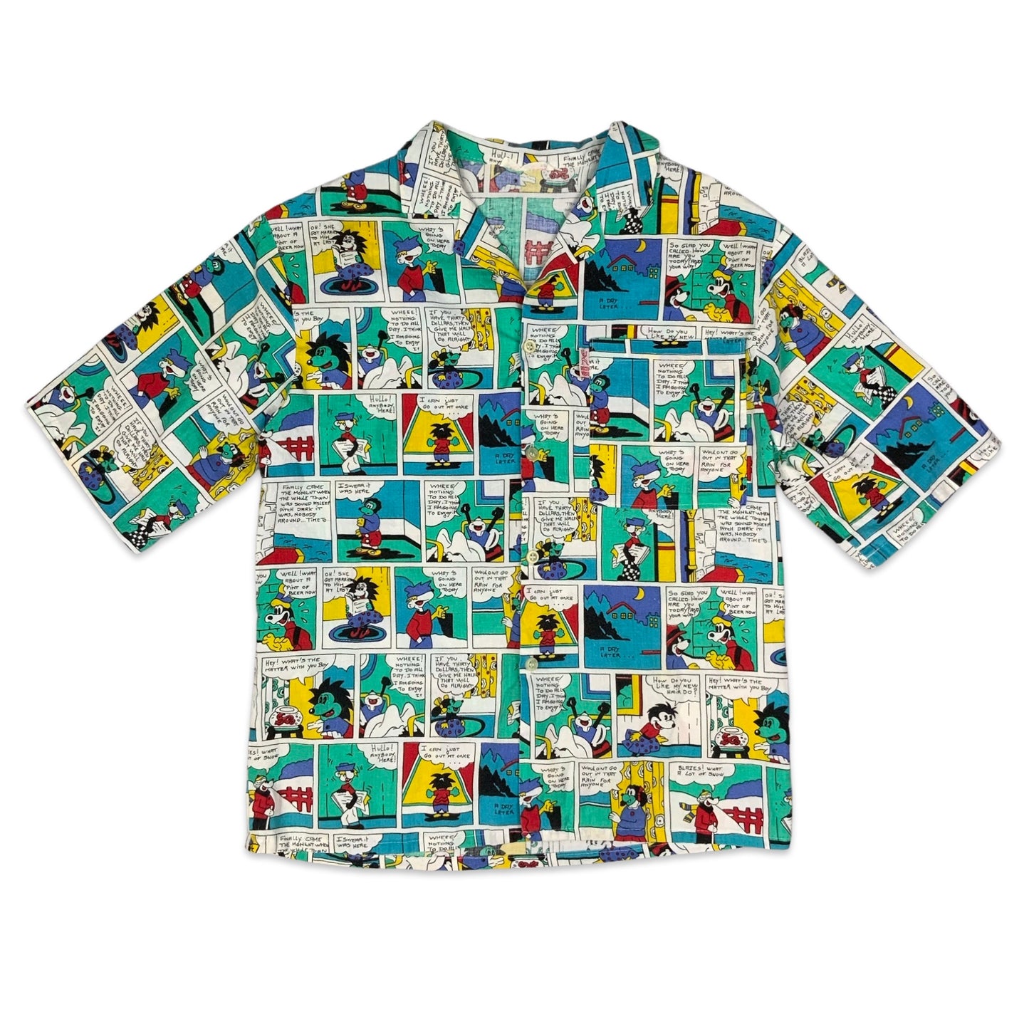 Vintage Comic Print Shirt S