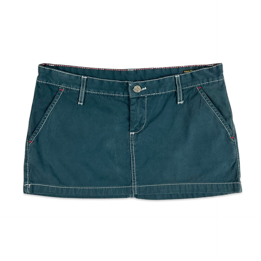 Vintage Y2K Dark Blue Denim Mini Skirt 10 12