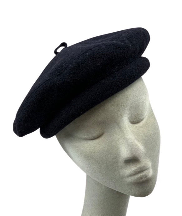 Vintage 80s Navy Blue Beret