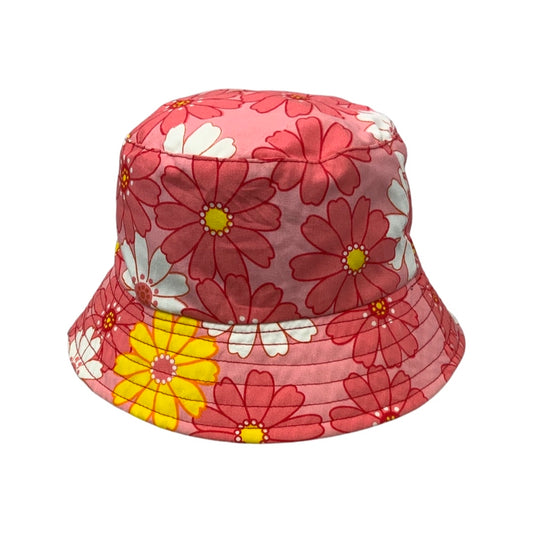 Vintage Pink Flower Bucket Hat
