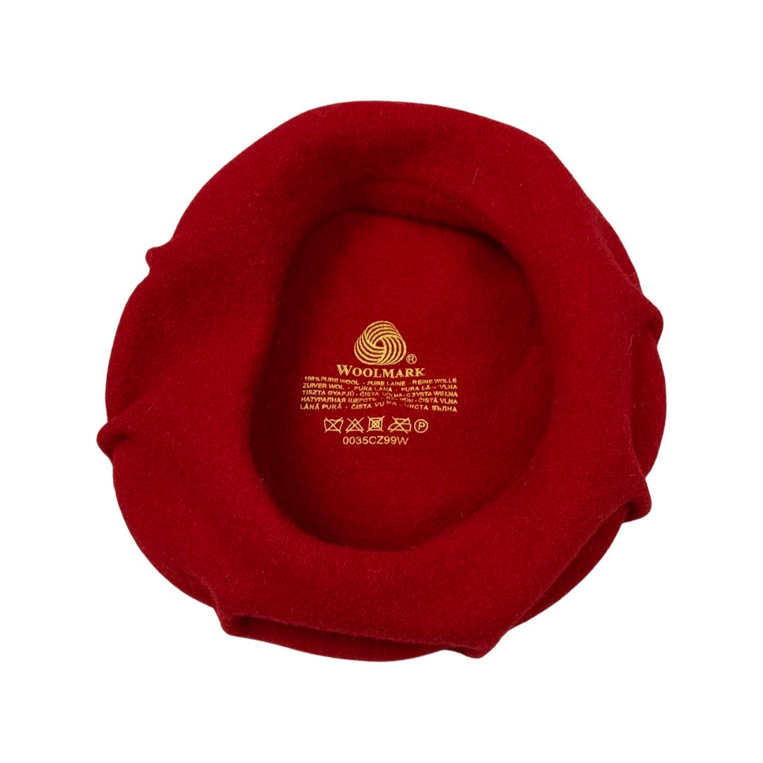 Vintage Red Folded Beret