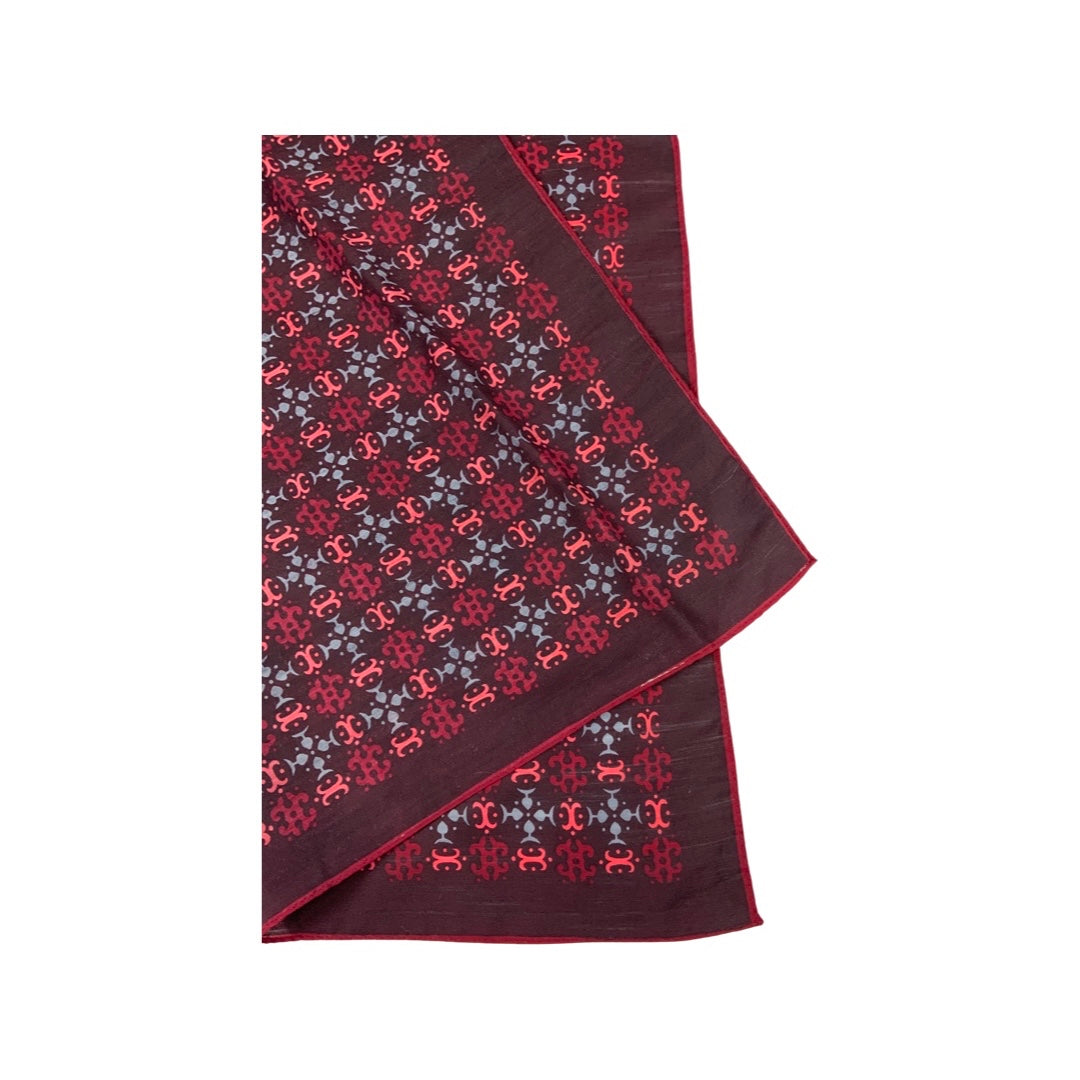 Vintage 60s Red and Black Geometic Scarf