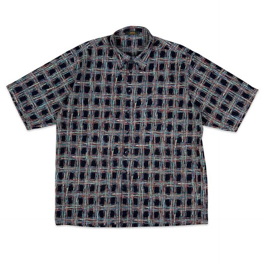 Vintage Navy & Red Checkered Shirt L