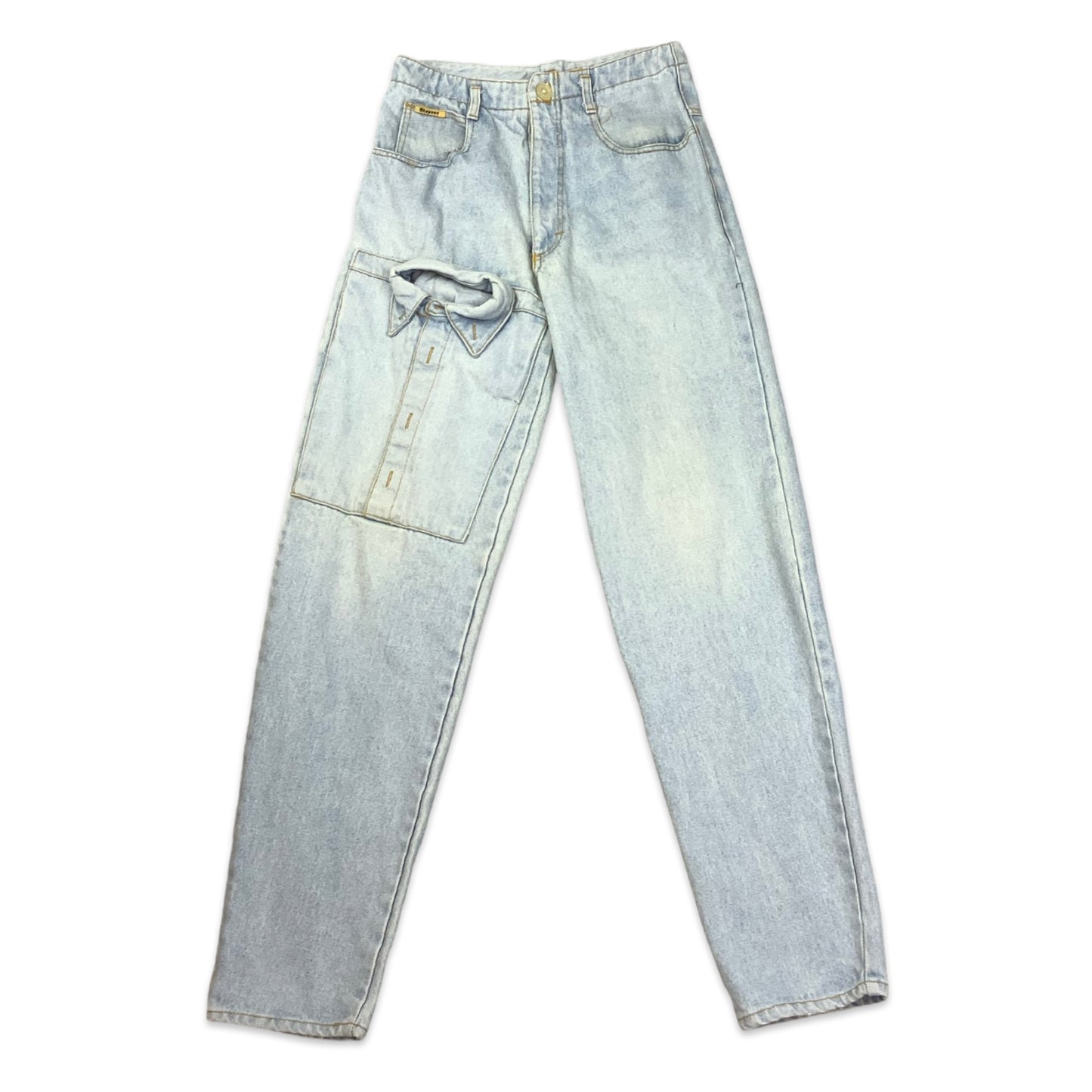 80s High Waist Light Denim Jeans 10