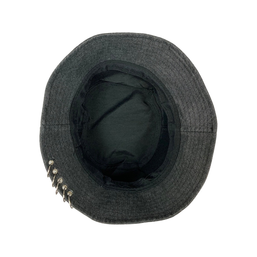Vintage Denim With Hoop Detail Bucket Hat