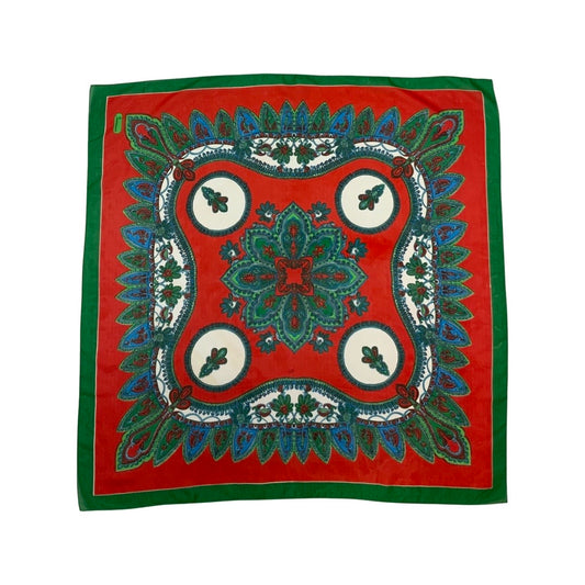 Vintage Red, Blue, and Green Scarf