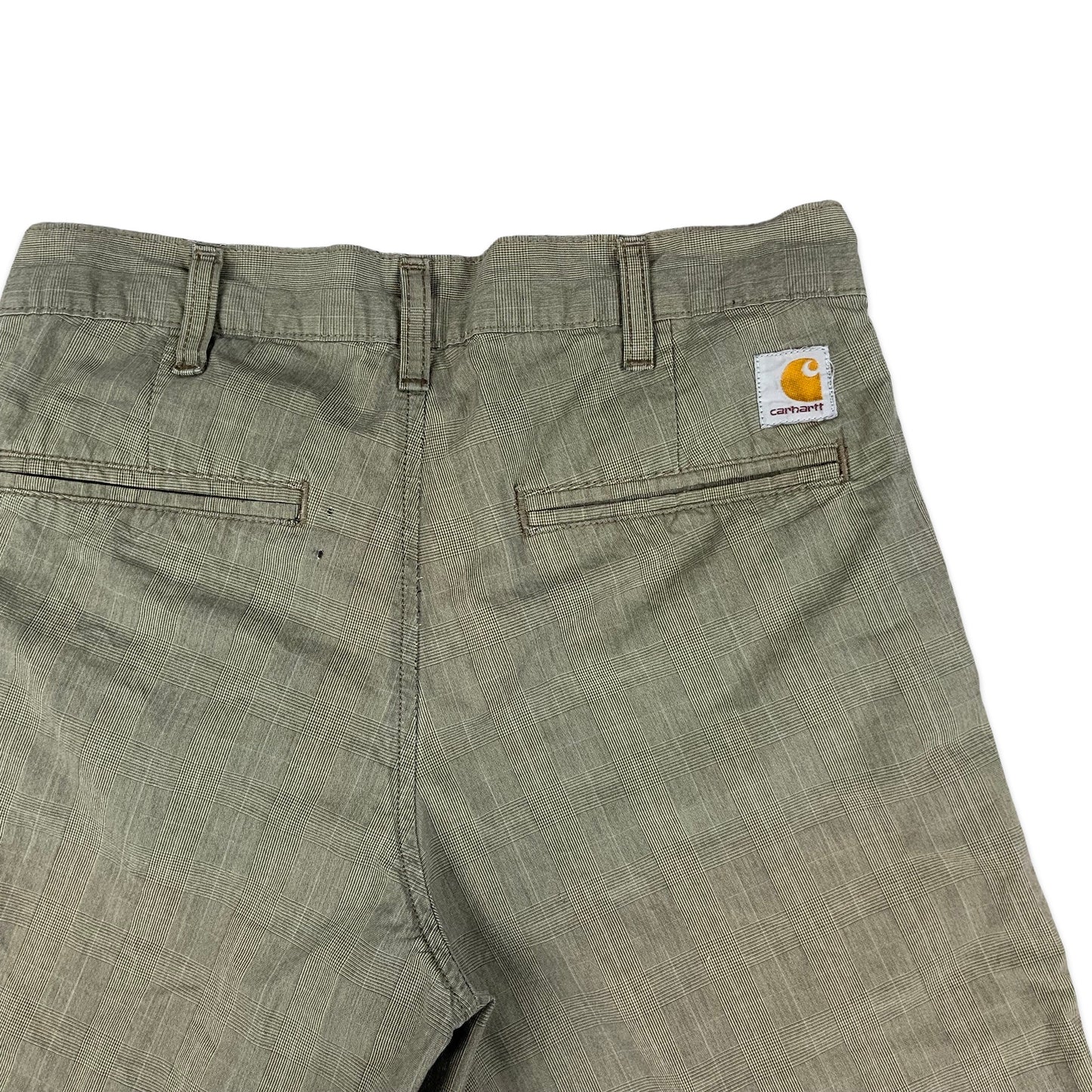 Vintage Khaki Plaid Carhartt Shorts XS S