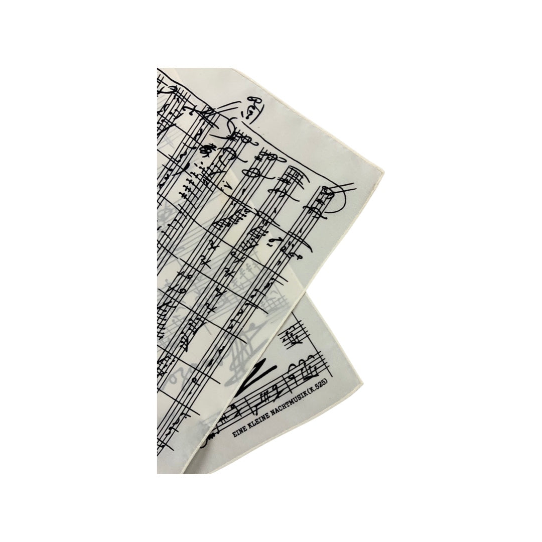 Vintage Mozart Sheet Music Silk Scarf
