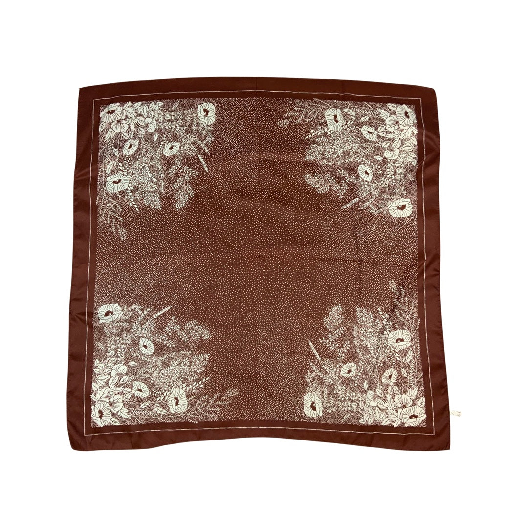 Vintage Brown and White Scarf