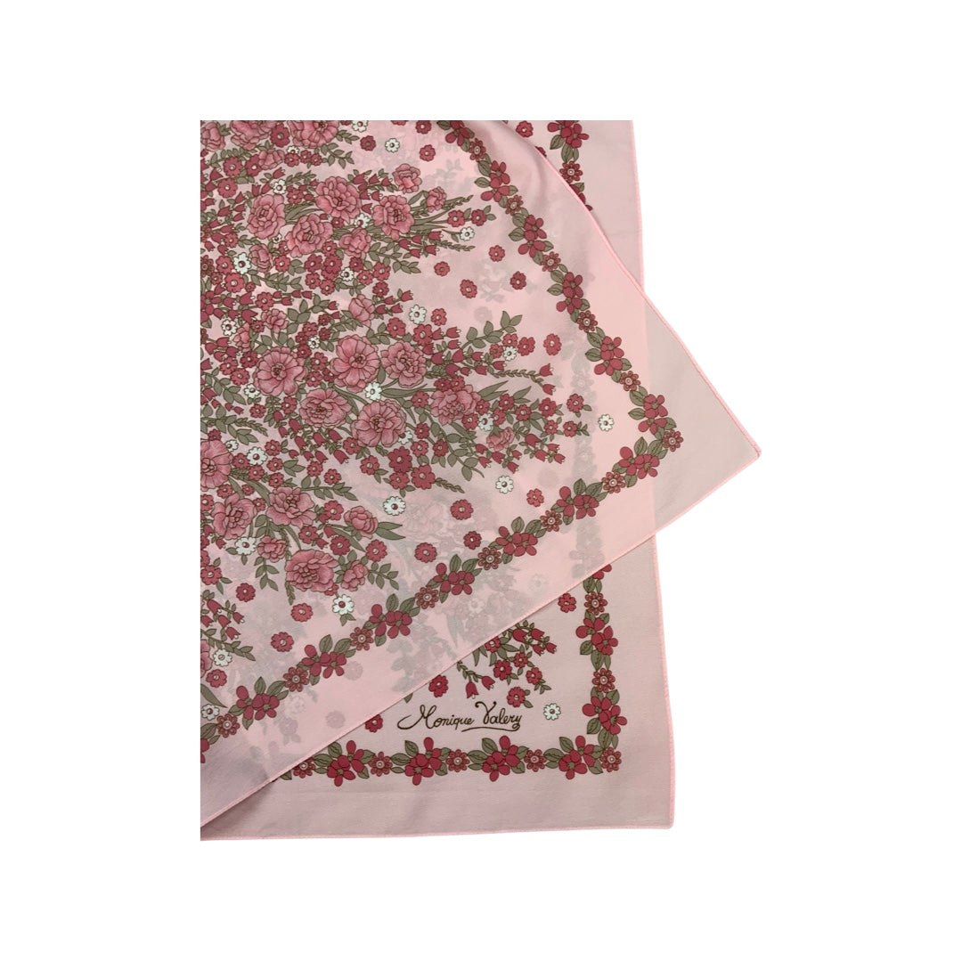 Vintage Pink Floral Scarf