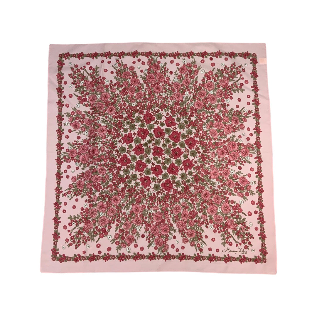 Vintage Pink Floral Scarf