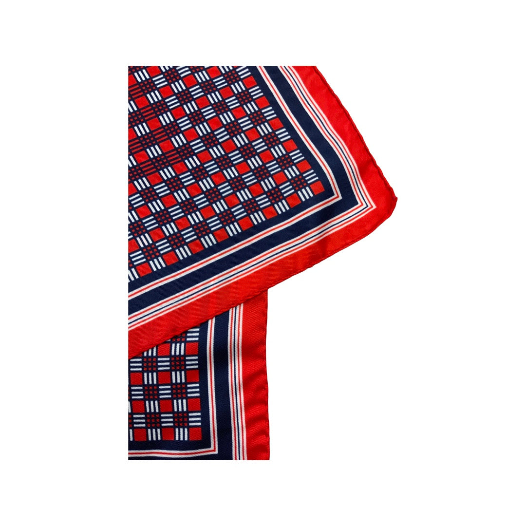 Vintage Red and Navy Scarf