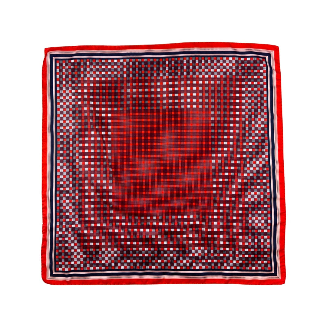 Vintage Red and Navy Scarf