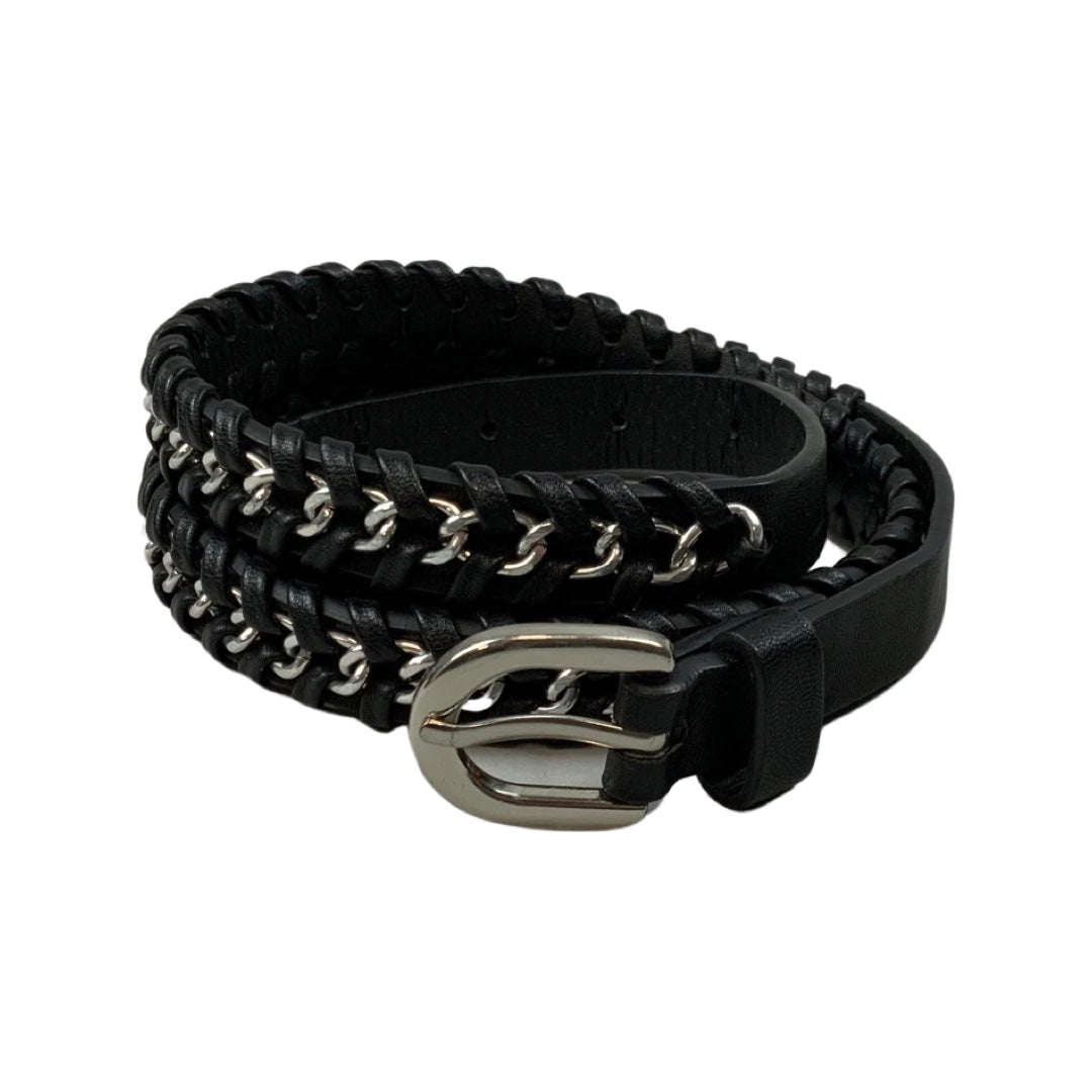 Vintage Silver Tone Chain Braided Belt