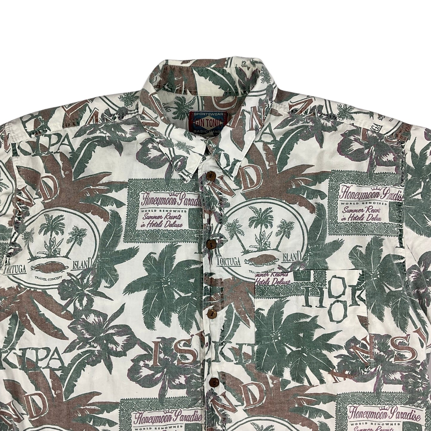 Vintage Hawaiian Short Sleeve Shirt L XL