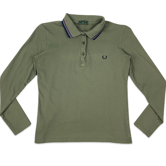Vintage Fred Perry Green Rugby Shirt XS