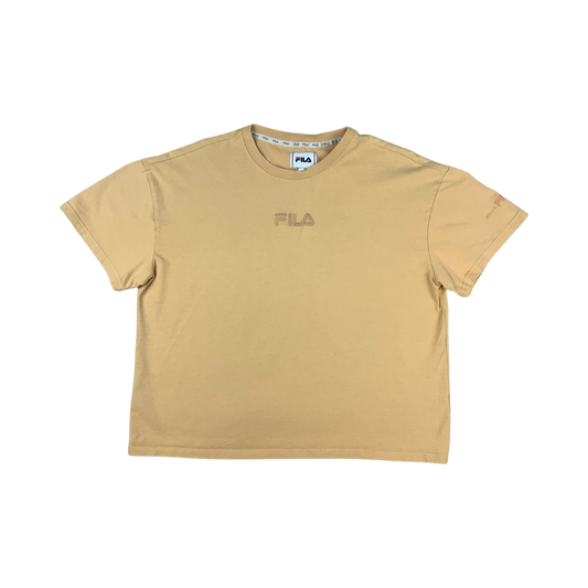 Vintage Y2K Fila T-Shirt Beige 10