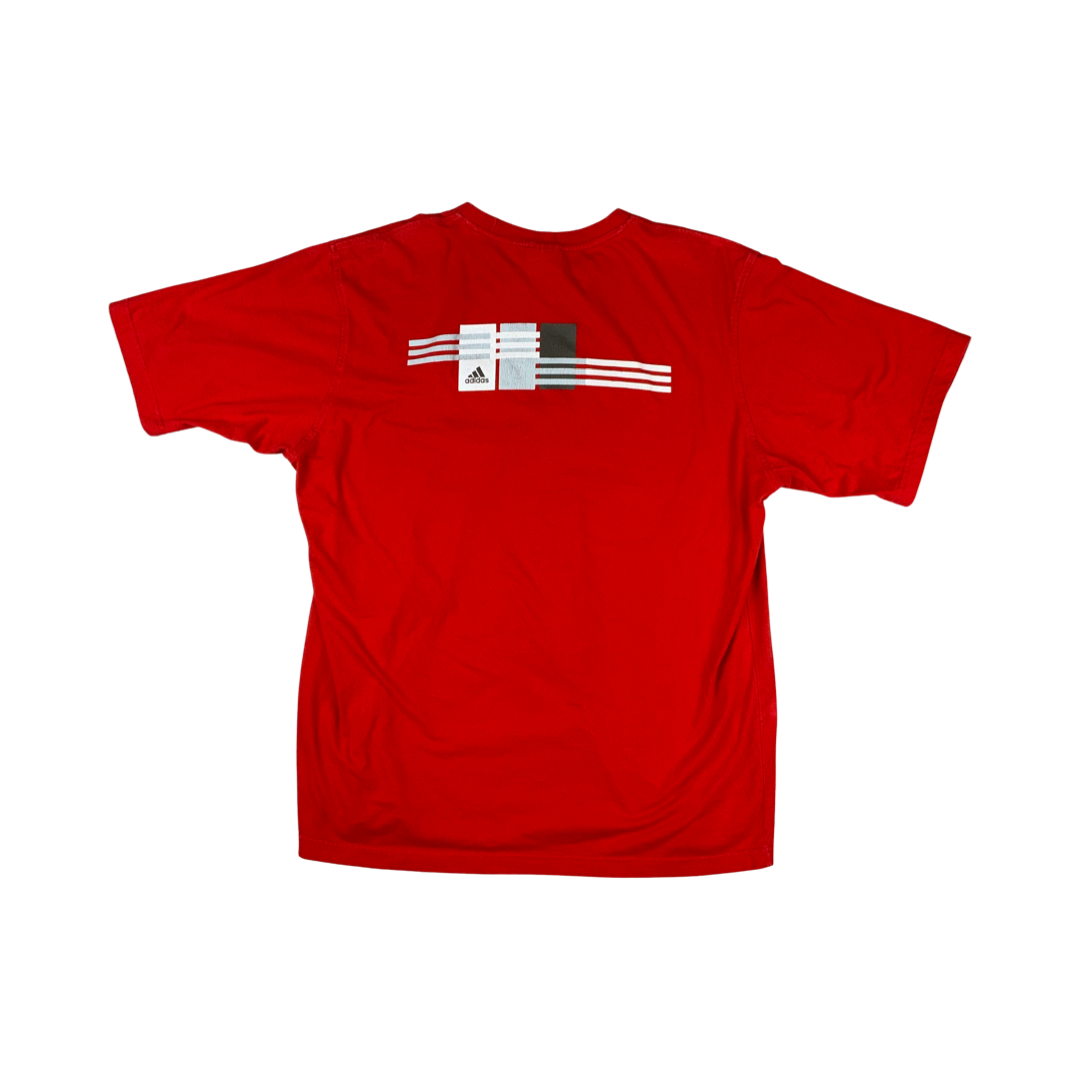 Vintage 90s Adidas T-Shirt Red XL