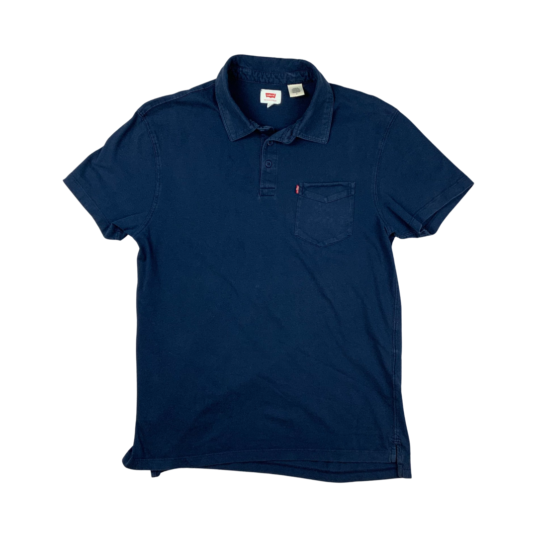 Vintage Y2K Levi's Men's Polo Shirt Navy M