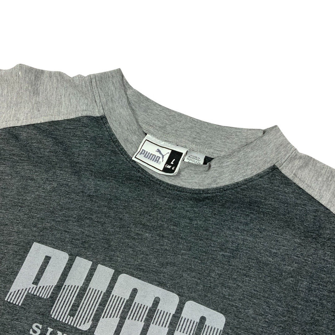 Vintage Y2K Puma T-Shirt Dark Grey XL