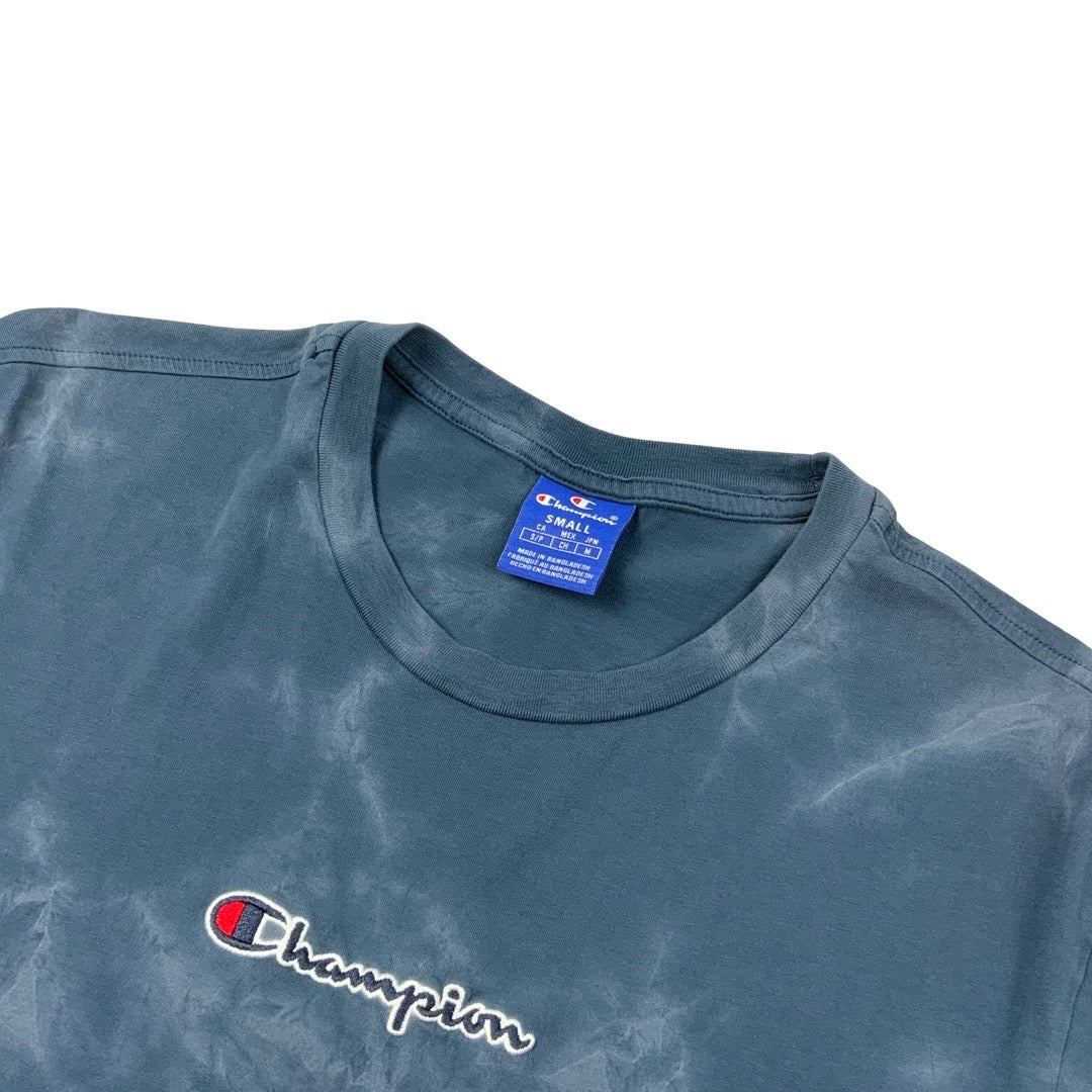 Vintage Y2K Champion Tie-Dye T-Shirt Blue M