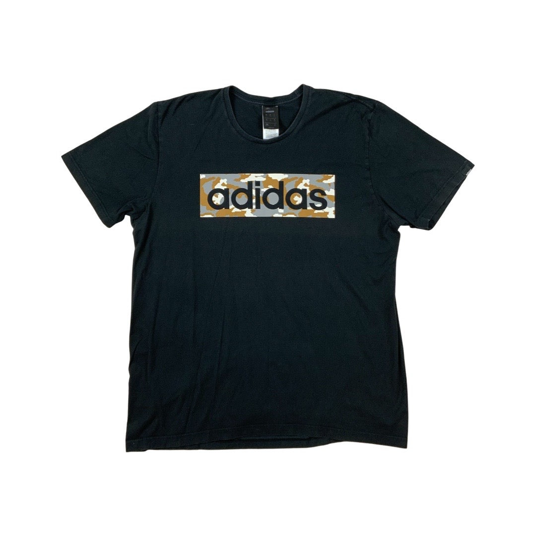 Vintage Y2K Adidas T-Shirt Black XXL