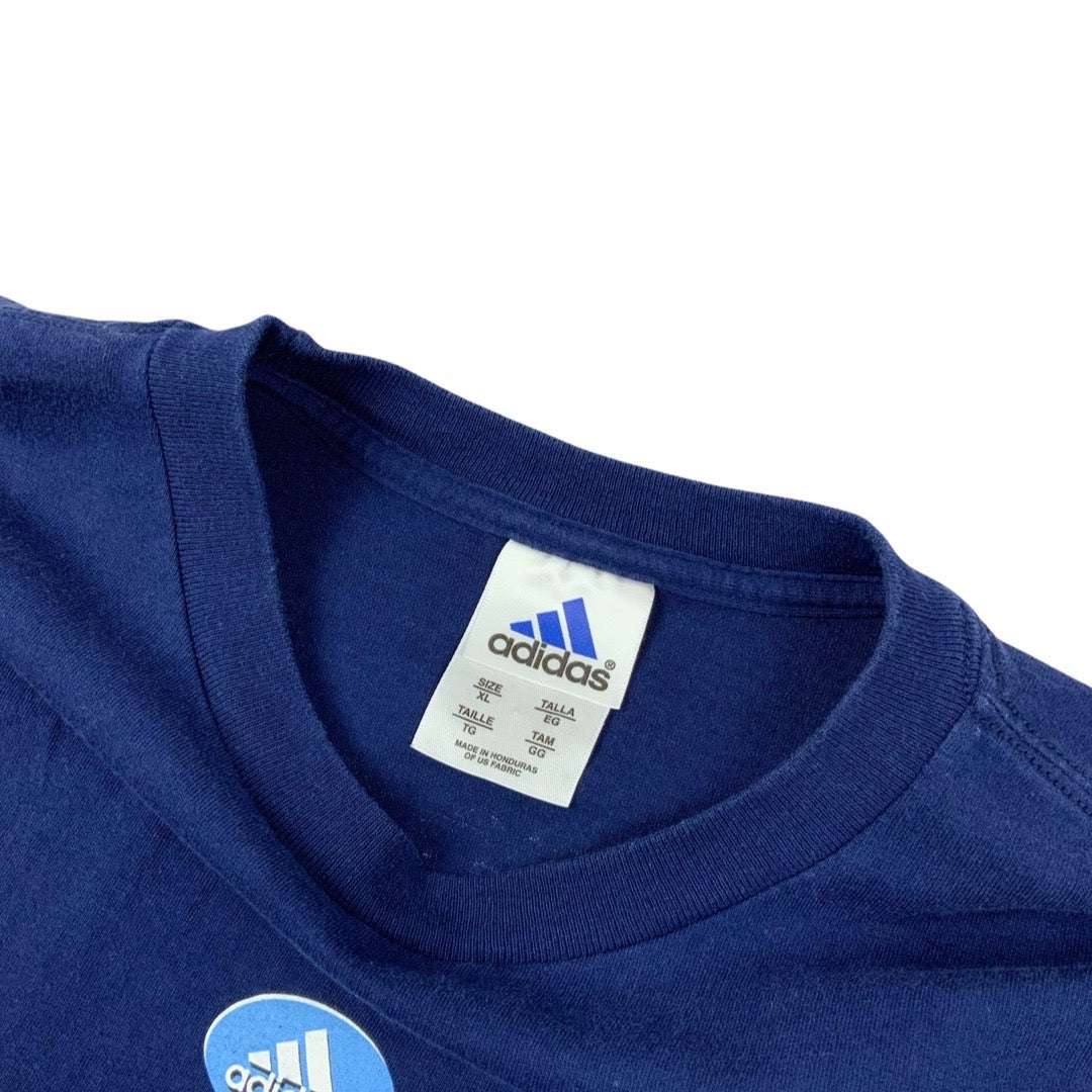 Vintage Y2K Adidas Long Sleeve T-Shirt Navy XL