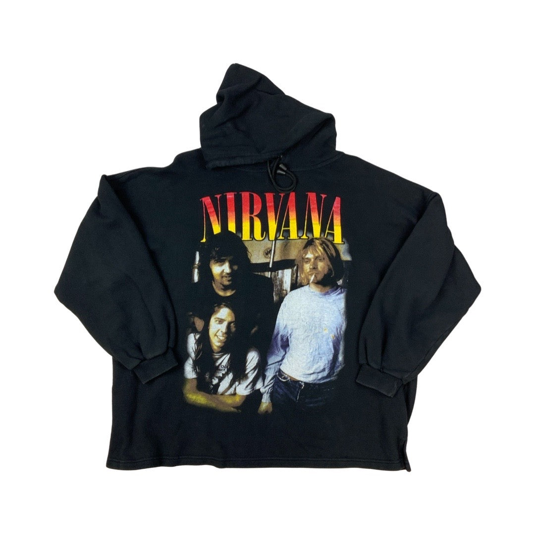 Vintage Y2K Nirvana Hoodie Black XL