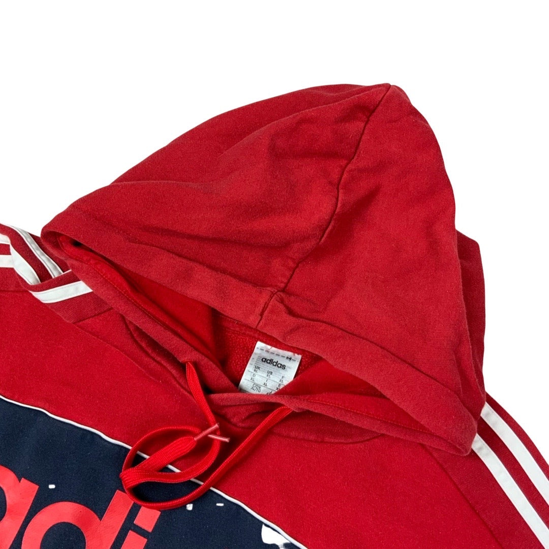 Vintage Y2K Adidas Hoodie Navy Red XL