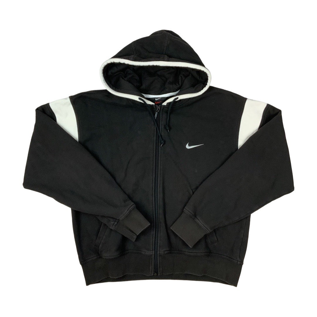 Vintage Y2K Nike Full-Zip Hoodie Black L