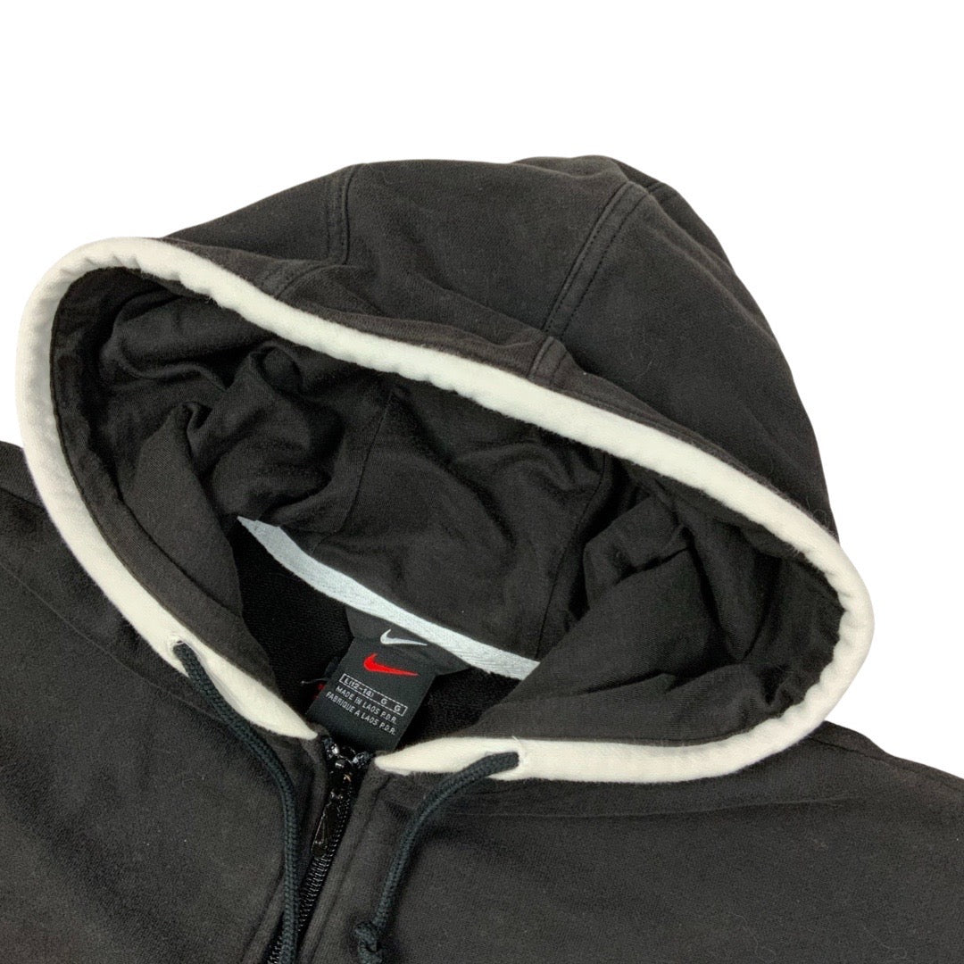 Vintage Y2K Nike Full-Zip Hoodie Black L