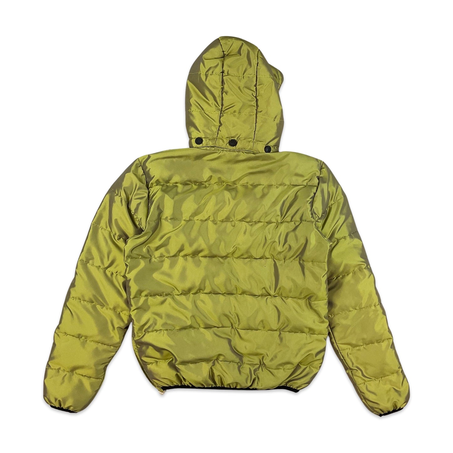 Ellesse Iridescent Lime Green Puffer Pullover Jacket S M