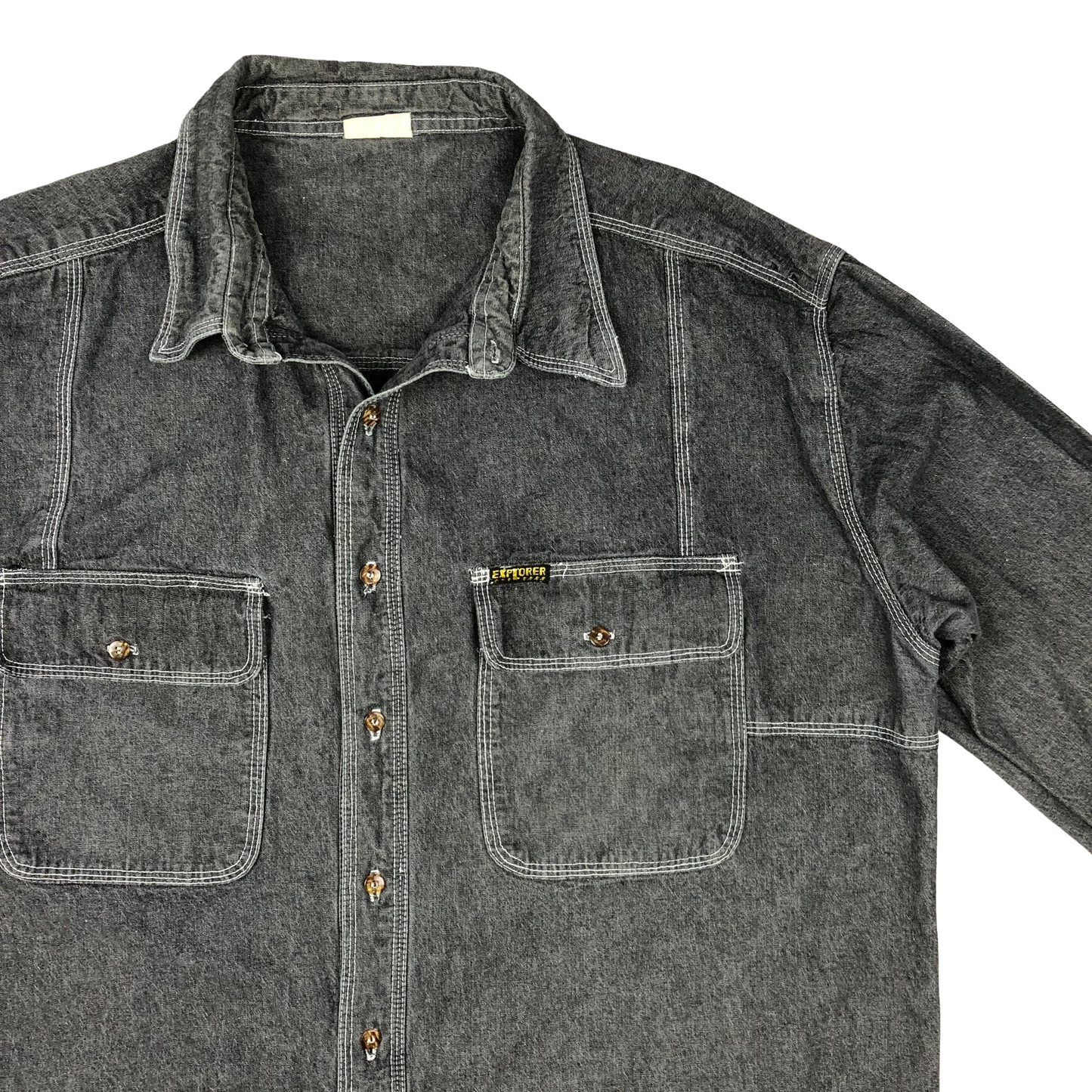 Vintage 90s Grey Canvas Overshirt XXL