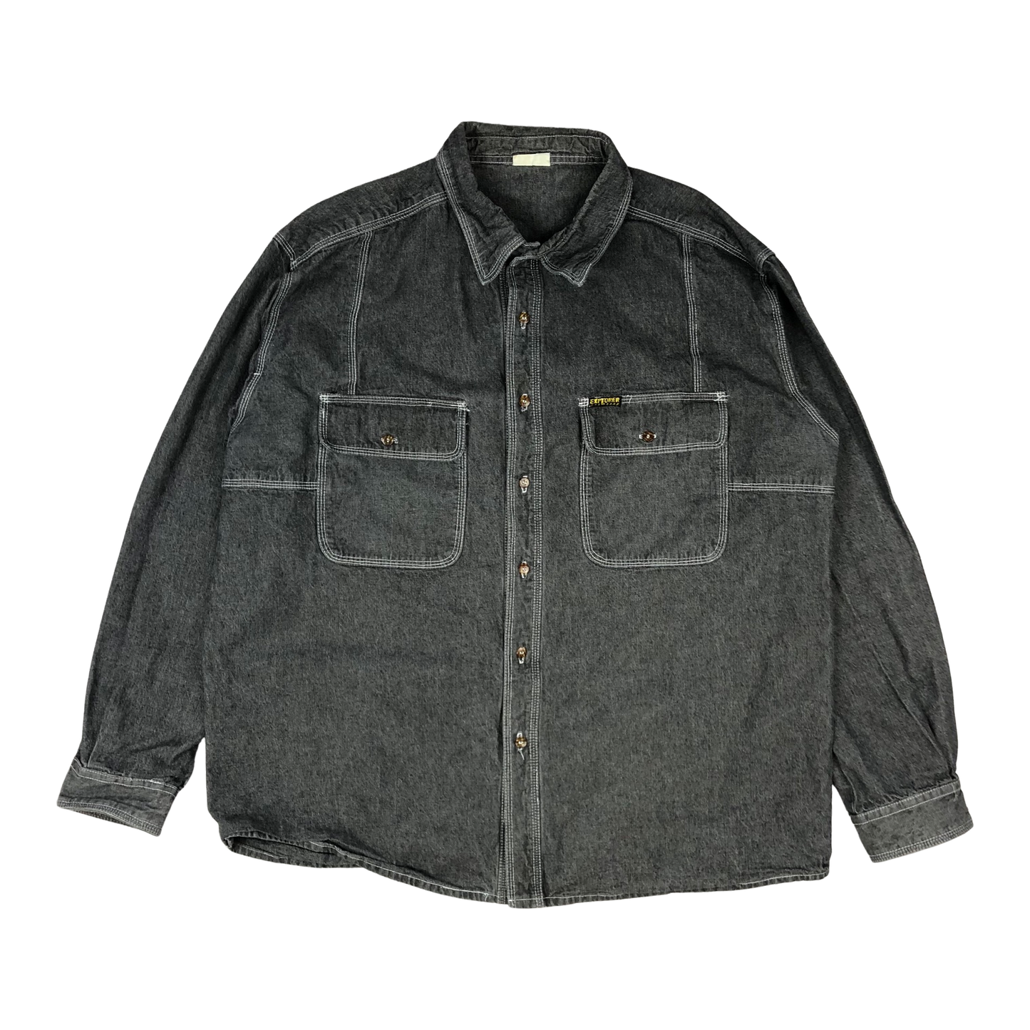 Vintage 90s Grey Canvas Overshirt XXL