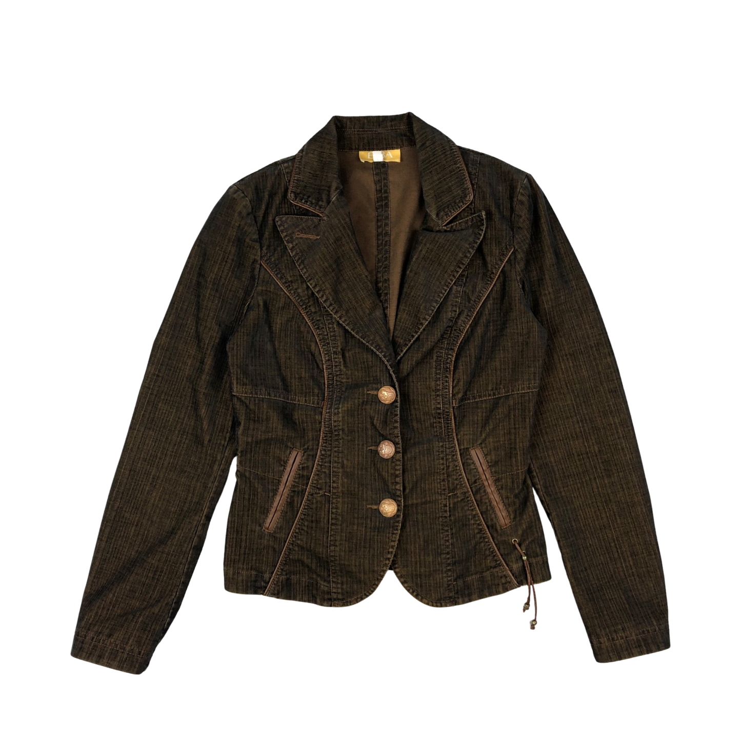 Vintage Y2K Brown Corduroy Blazer 8 10
