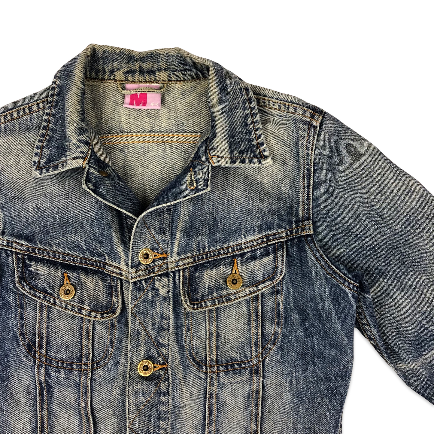 Vintage Y2K Fishbone Blue Denim Jacket 10