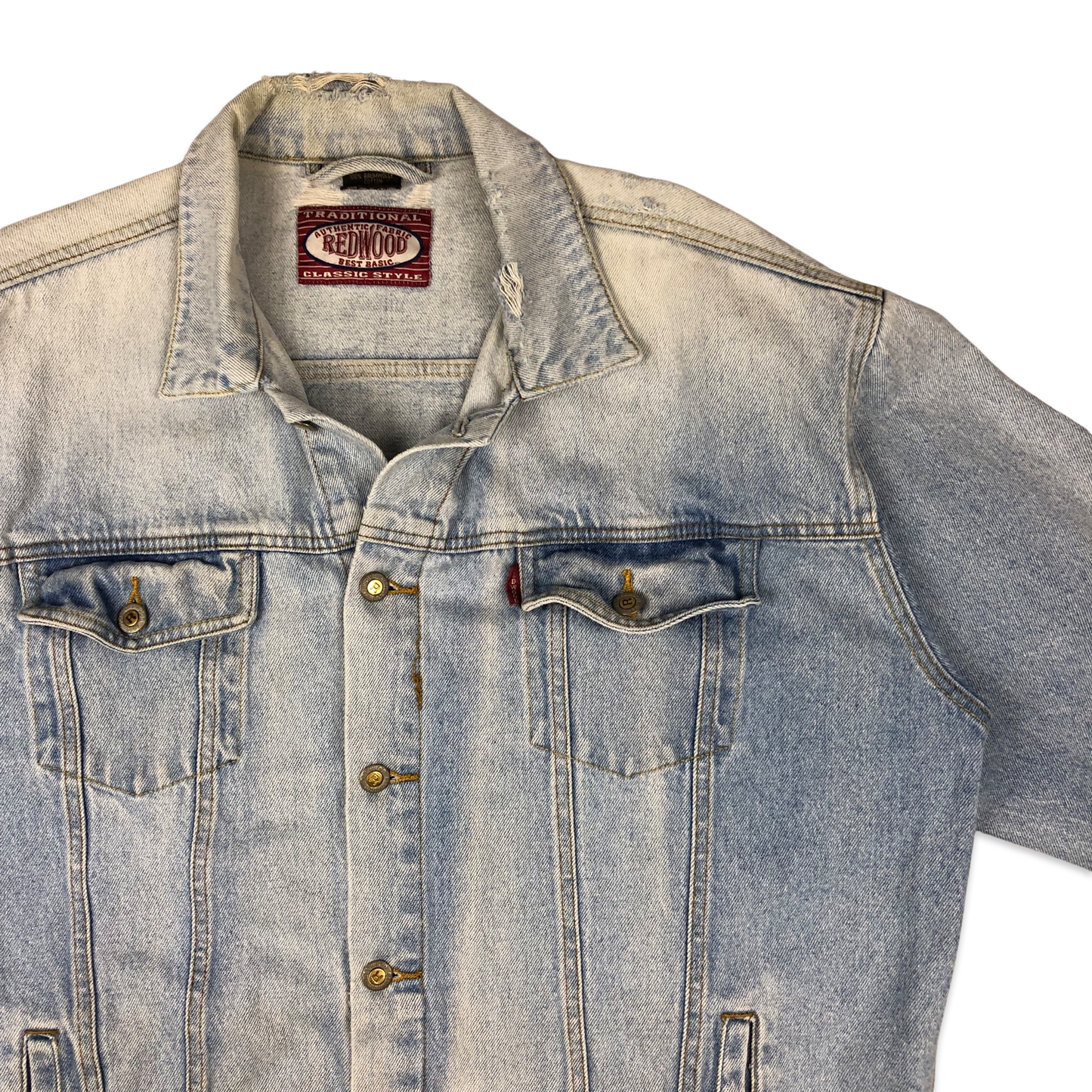 Vintage Redwood Lightly Distressed Denim Jacket XL