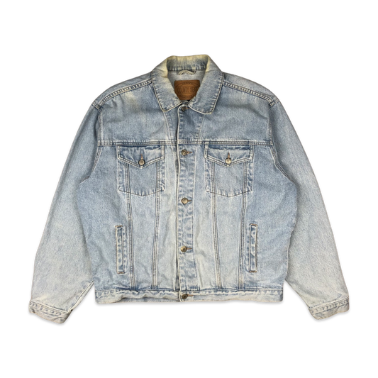 Vintage Light Wash Blue Denim Jacket XXL