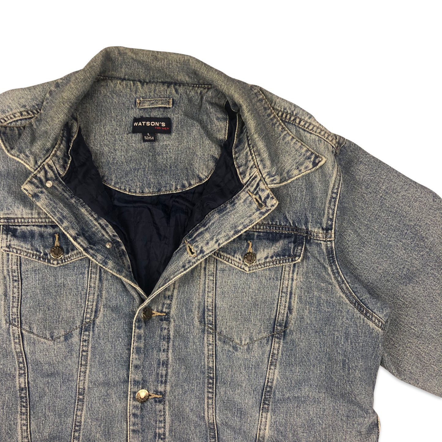 Vintage Watsons Quilt Lined Blue Denim Jacket XL