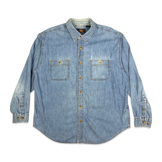Vintage Blue Denim Shirt L XL